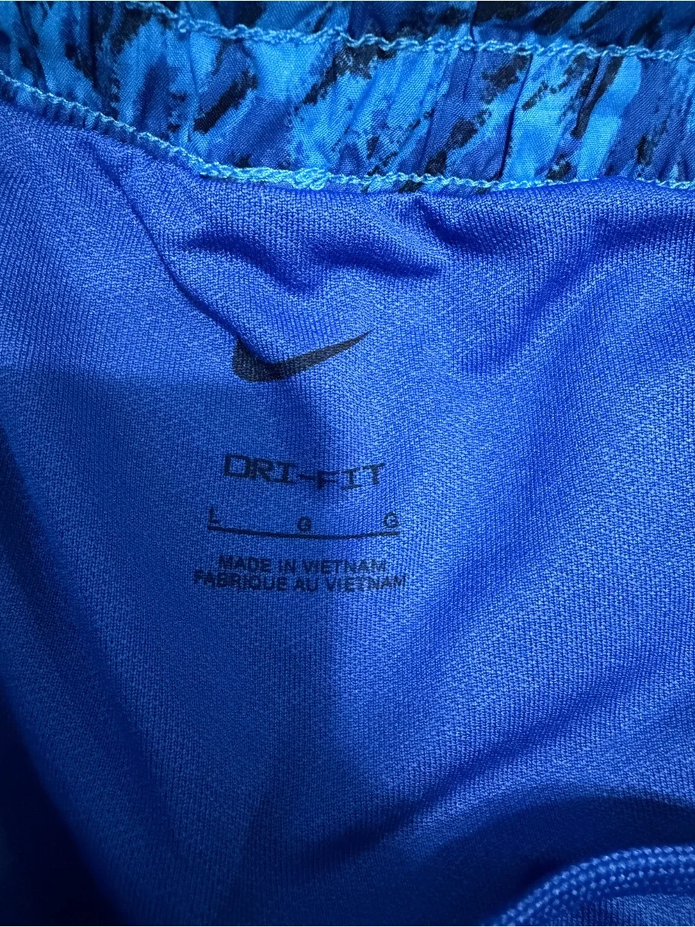 NWT Nike Youth Blue Printed Running Shorts